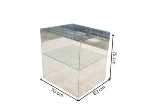 Glass display cabinet, 2-tier product display cabinet