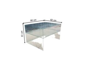 Glass display cabinet, 2-tier product display cabinet