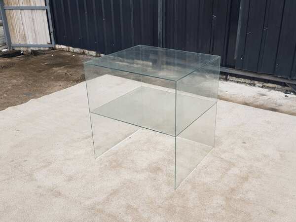Glass display cabinet, 2-tier product display cabinet