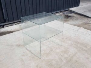Glass display cabinet, 2-tier product display cabinet