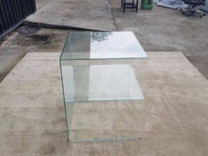 Glass display cabinet, 2-tier product display cabinet