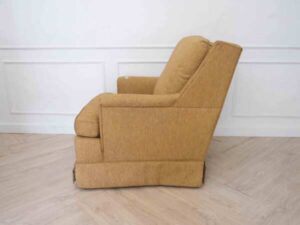Armchair with wooden frame, fabric cushion, spring base. Hotel furniture No.A 12_ACPTFLPRLP