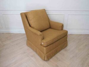 Armchair with wooden frame, fabric cushion, spring base. Hotel furniture No.A 12_ACPTFLPRLP