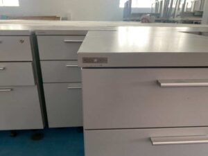 Rockworth Mobile Filing Cabinet, 3 Drawers with Wheels, White