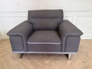 2+1 seater sofa set, grey fabric upholstery, modern style. (1)