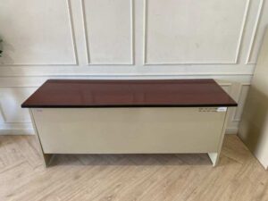 Work desk, seminar table, conference table, multipurpose table, steel, wooden top, KINGDOM brand, 183 cm.