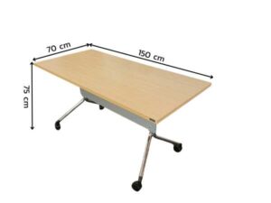 Work desk, folding table with wheels, Practika brand