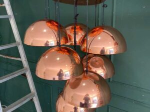Modern style copper pendant ceiling lamp