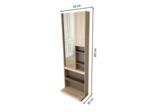 Cream-colored wooden dressing table, S.B.FURNITURE brand.