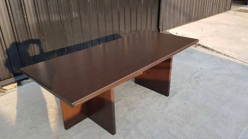 Dark Brown Wooden Conference Table, 200CM