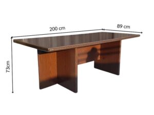 Dark Brown Wooden Conference Table, 200CM