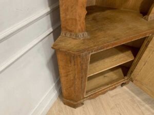 Vintage style 2-door corner wooden cabinet