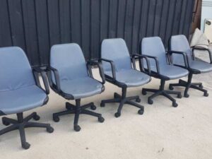 Office chair, leather upholstery, grey_C47OHXQ1BI