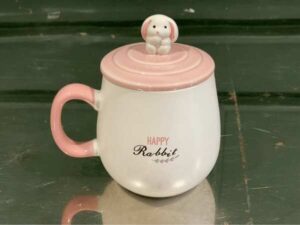 Happy Rabbit ceramic mug