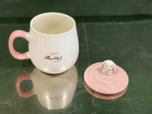 Happy Rabbit ceramic mug