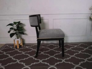 Wooden Chair with Greyish Blue Fabric Cushion_CR2FZ1U4VE