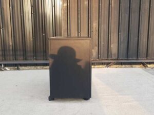 Practika Mobile Cabinet with 4 Drawers, Black, with Wheels
