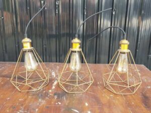 Hanging lamp, modern lamp, diamond-shaped ceiling lamp