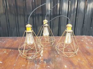 Hanging lamp, modern lamp, diamond-shaped ceiling lamp