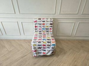 Children's Sofa with a cute cartoon animal design, removable and washable fabric cover