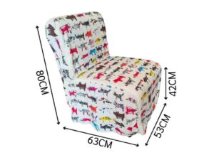 Children's Sofa with a cute cartoon animal design, removable and washable fabric cover