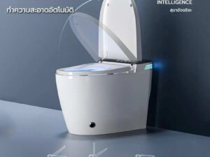 Automatic toilet with automatic electric seat (new product).