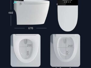 Automatic toilet with automatic electric seat (new product).