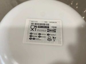 White Ikea dinnerware set