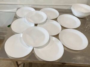 White Ikea dinnerware set