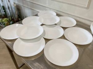 White Ikea dinnerware set