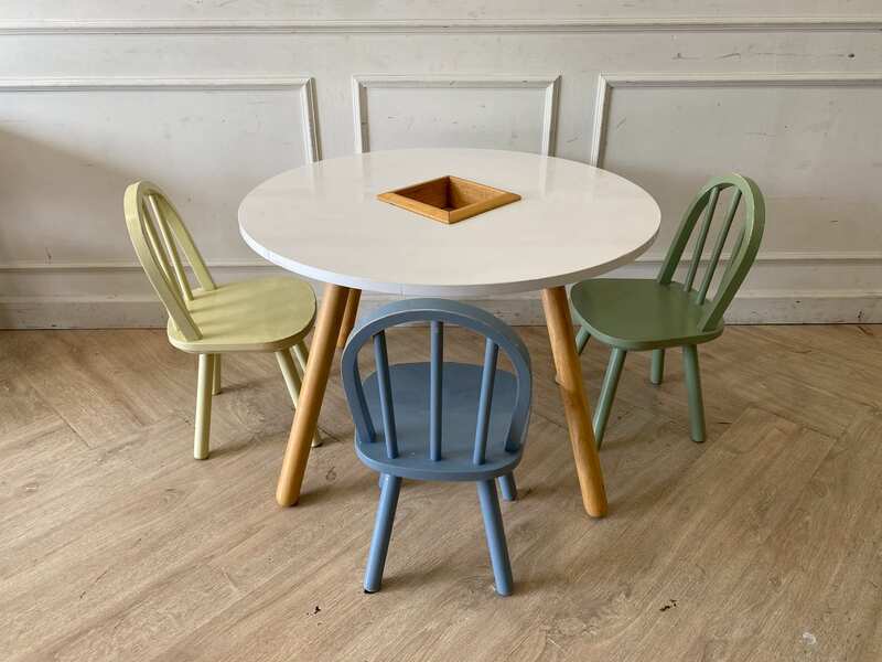 Index brand minimalist style 3-seater children's activity table set.