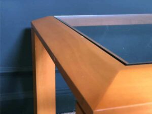 Center table, glass top, wooden frame_DR4YXYNUWZ