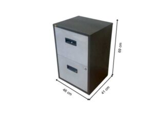 SMARTFORM 2-Drawer File Cabinet, White/Gray