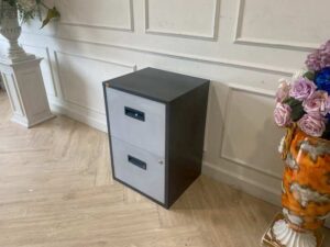 SMARTFORM 2-Drawer File Cabinet, White/Gray