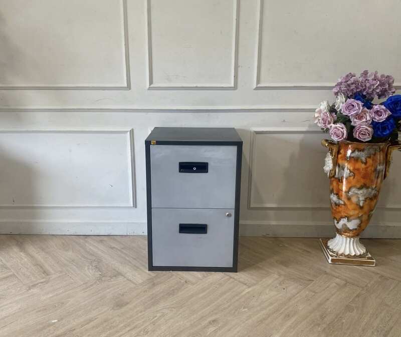 SMARTFORM 2-Drawer File Cabinet, White/Gray