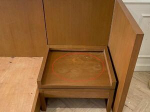 6 foot wooden bed with 1 drawer wooden headboard