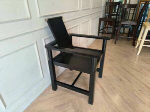 Modern Black Wooden Armchair