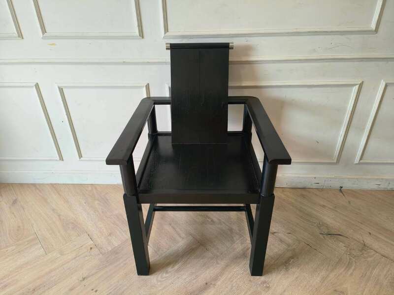 Modern Black Wooden Armchair