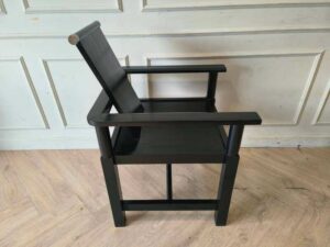 Modern Black Wooden Armchair