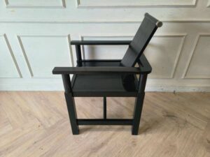 Modern Black Wooden Armchair