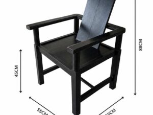 Modern Black Wooden Armchair