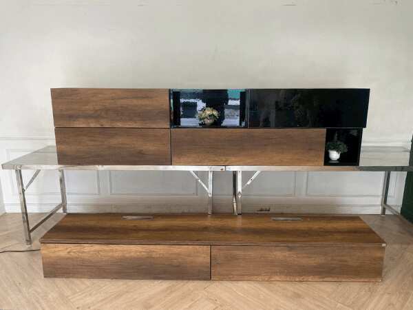 Modern style built-in wooden TV stand, SB Furniture brand