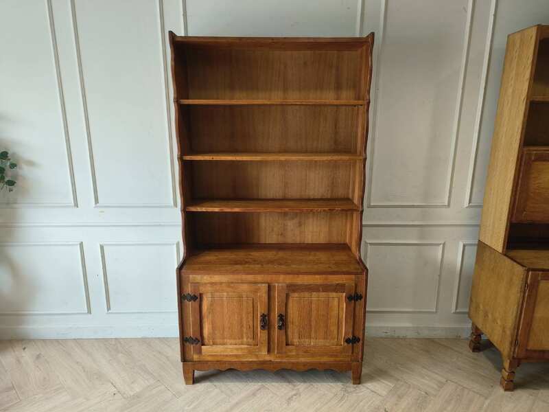 4-Tier Wooden Storage Shelf with Storage Compartments