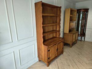 4-Tier Wooden Storage Shelf with Storage Compartments