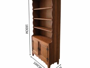 4-Tier Wooden Storage Shelf with Storage Compartments