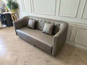 Cozy Modern 1+2+1 Leather Sofa Set – Taupe