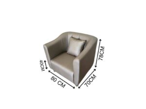 Cozy Modern 1+2+1 Leather Sofa Set – Taupe