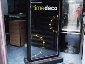 Light Box, product advertising sign, black, wooden base (with wheels)_ETGROHO3FV