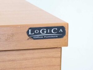Mobile cabinet on wheels 3 drawers wood color Logica brand_F0J3JUPLIT