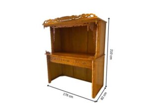 Tall wooden altar table with 3 drawers and 1 compartment, Chinese style.